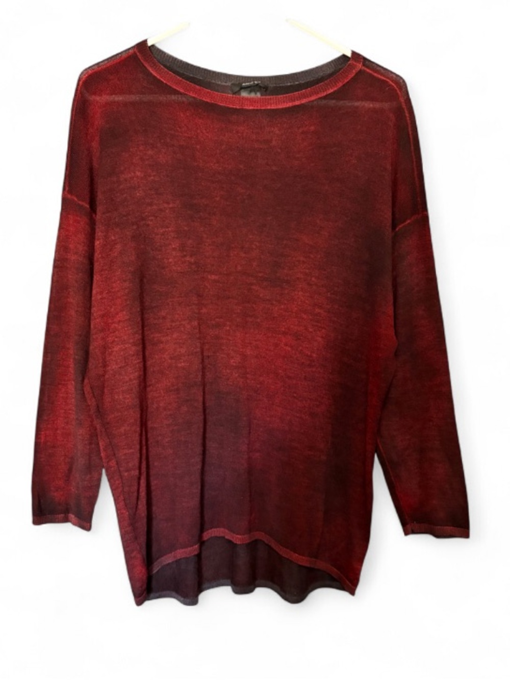 Avant Toi Luxury Cashmere & Silk Hand-painted  Sweater Distressed Grunge Finish